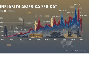 Inflasi Amerika Serikat dalam Dua Abad: Dari Fluktuasi Tajam hingga Stabilitas Modern